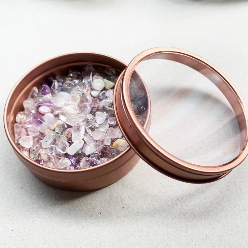 Rose Gold super seven crystal purification box - Items for Display - Crystal Multicolor