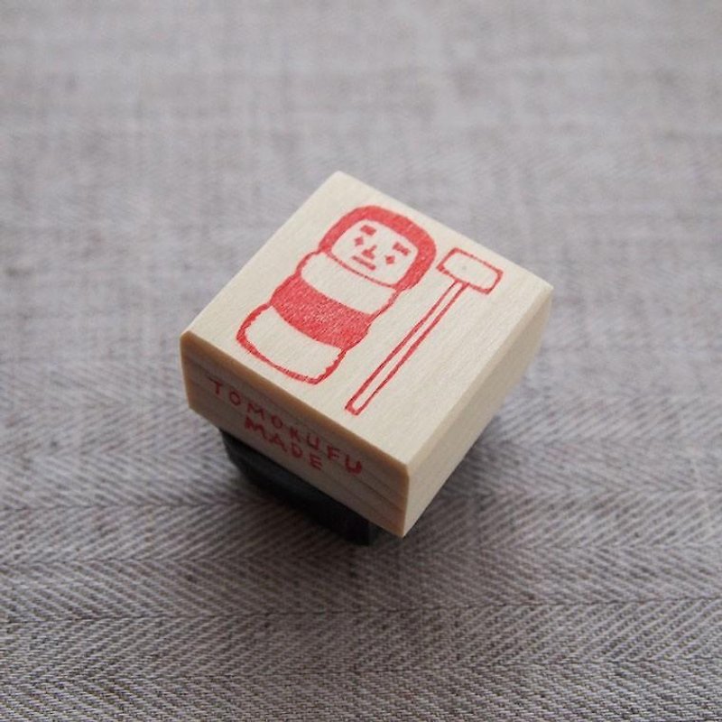 stamp made of eraser DARUMAOTOSHI - Stamps & Stamp Pads - Wood Red