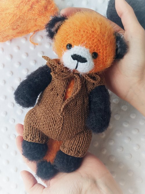 witchery レッサーパンダ ぬいぐるみ テディベア 作家 ハンドメイド レッサーパンダのテディベア(24cm) その他人形 kmariko 通販