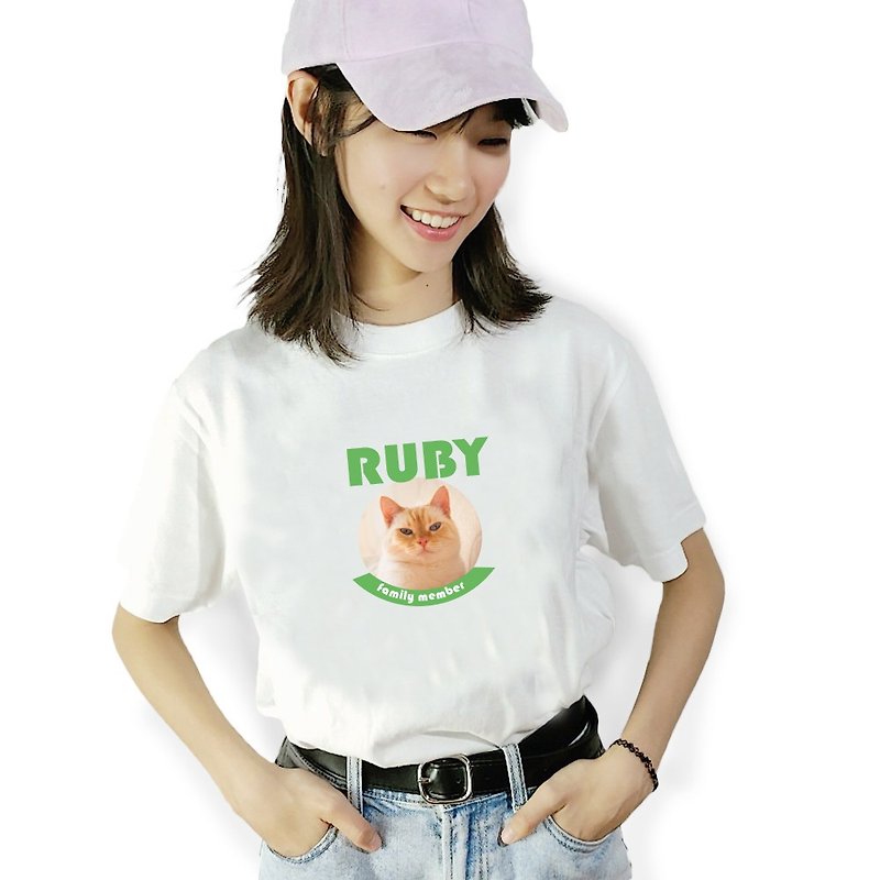 Customized pet T-shirts to make your clothes/simple customization - เสื้อยืดผู้หญิง - ผ้าฝ้าย/ผ้าลินิน 