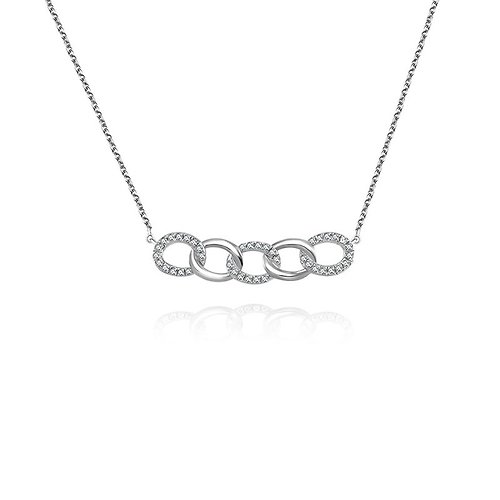 Genevieve Collection 18k鎖鏈形鑽石項鍊