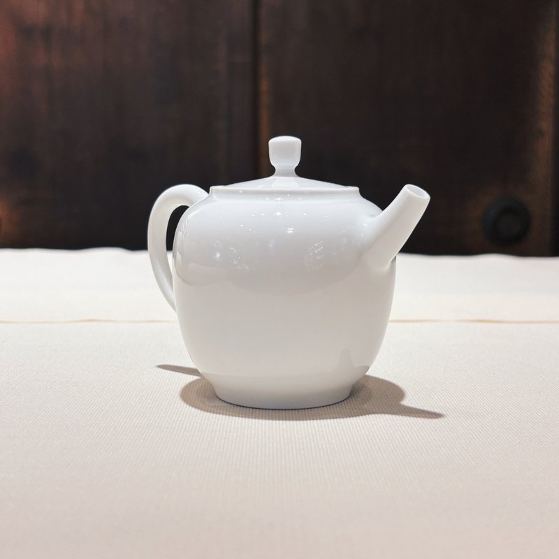 拾金 白瓷 青花 高風壺 - 茶壺/茶杯/茶具 - 瓷 