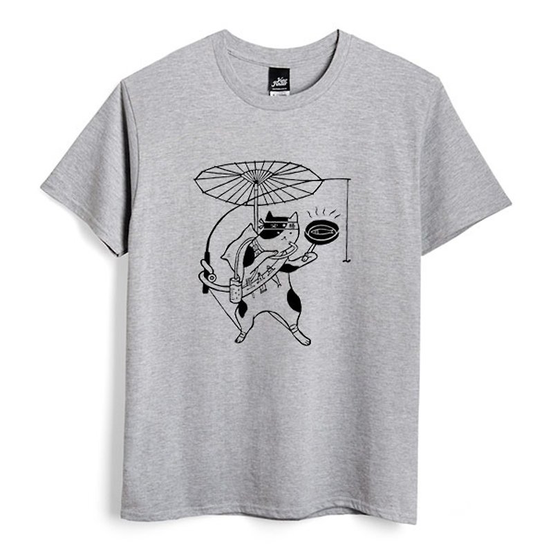 Wandering knight - dark gray Linen- neutral T-shirt - Men's T-Shirts & Tops - Cotton & Hemp Gray