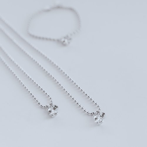 ELPIS silver 心情銀飾 有一種喜歡-純銀手鍊/項鍊 親子 客製化刻字