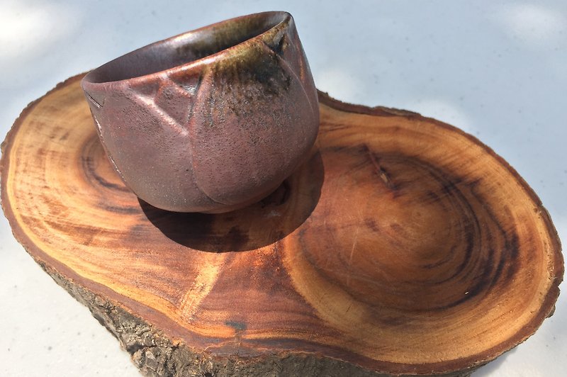Handmade firewood _ carving teacup - ถ้วย - ดินเผา 
