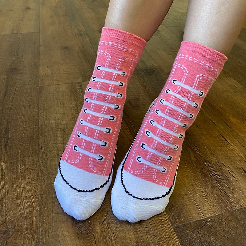 推薦【SOCKS鞋型襪】PINK LADY│中筒襪 男襪 女襪 | 交換禮物 - 襪子 - 其他材質 粉紅色