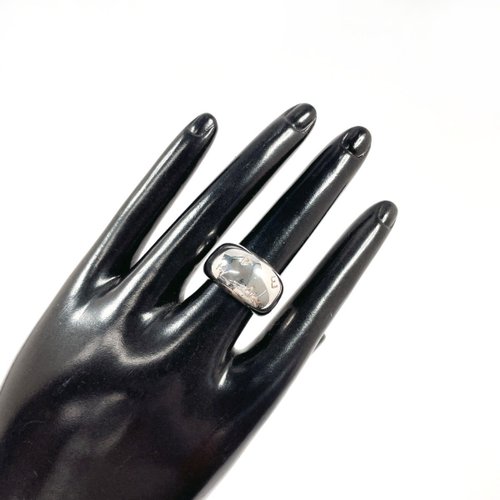 井伊シャネル ロゴ ナロー リング シルバー 925 13号 箱付 日本直送 中古美品】13号 シャネル CHANEL リング・指輪 ロゴ