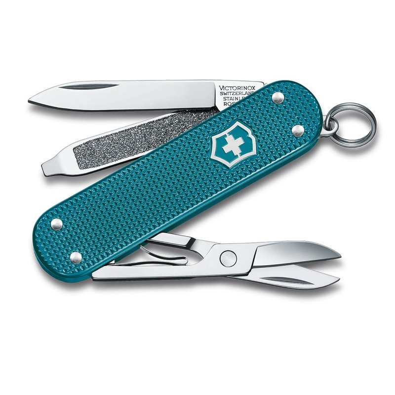 VICTORINOX Swiss Victorinox Wild Jungle classic aluminum alloy lake blue 0.6221.242G - ชุดเดินป่า - อลูมิเนียมอัลลอยด์ สีน้ำเงิน