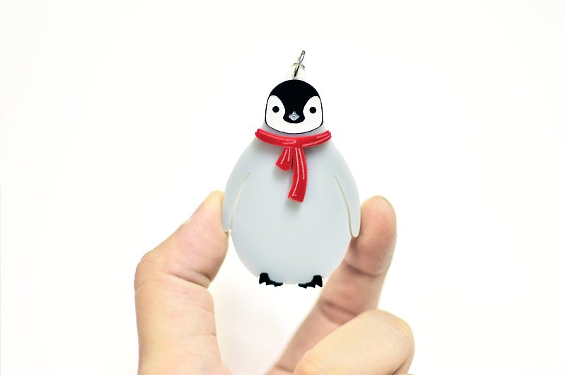 Baby Penguin - Christmas - Necklace - Key Ring - Necklaces - Acrylic 