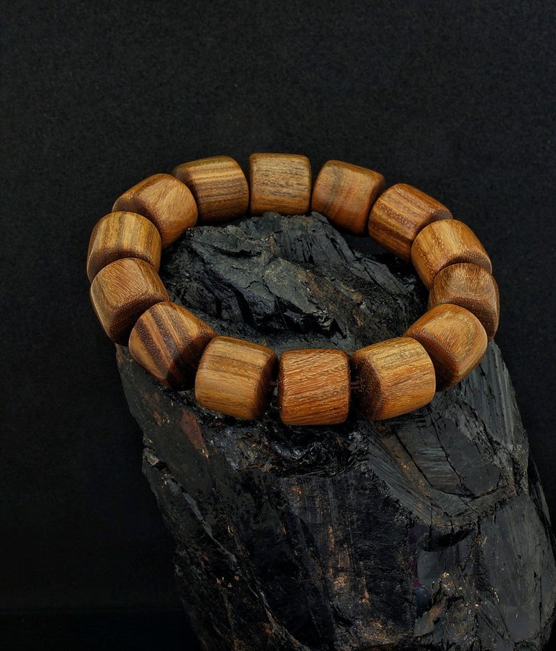 Wood Beads 08 15mm bracelet - Bracelets - Wood 