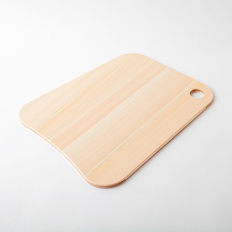 日本FORMLADY 小泉誠 ambai X 土佐龍日製四萬十檜木砧板-梯形M - 托盤/砧板 - 木頭 黃色