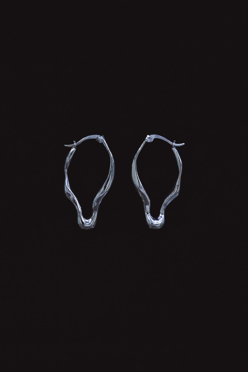 Drop earring 滴水耳環 - 耳環/耳夾 - 純銀 銀色
