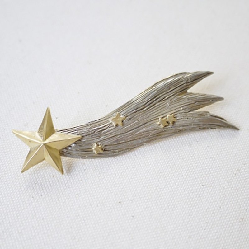 The Galaxy Star River / Pin Brooch PB 064 - Brooches - Other Metals Gold