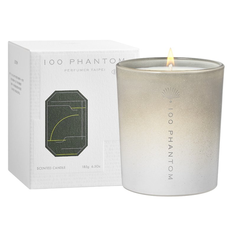 100 PHANTOM - Sunset Forest Scented Candle - 185g - Dry Wood - Candles & Candle Holders - Glass Gray