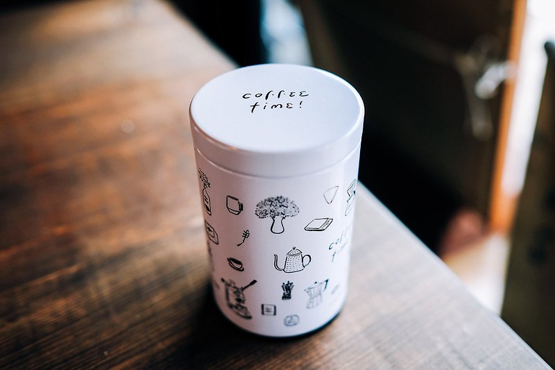 WHOSMiNG × 手紙社 - COFFEE TIME咖啡罐 - 咖啡壺/咖啡器具 - 其他金屬 白色