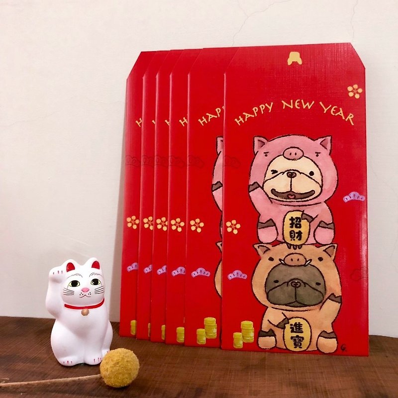 (sold out) law red envelope bag - Lucky double treasure (6 into) - Chinese New Year - Paper Red