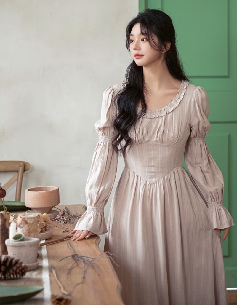 Bella's Garden French Retro Country Style Dress - ชุดเดรส - วัสดุอื่นๆ 