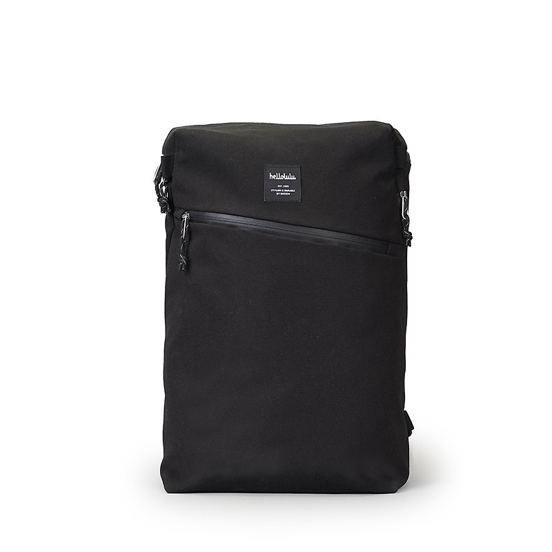 hellolulu Tatum Multifunctional Backpack-Black - กระเป๋าเป้สะพายหลัง - เส้นใยสังเคราะห์ สีดำ