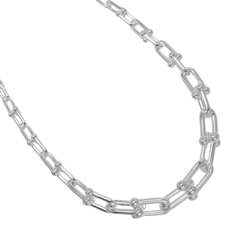 【日本直送】ティファニー ネックレス ハードウェア グラジュエイテッドリンク TIFFANY&Co. シルバー925 約106.5g【中古】Aランク - 項鍊 - 銀 銀色