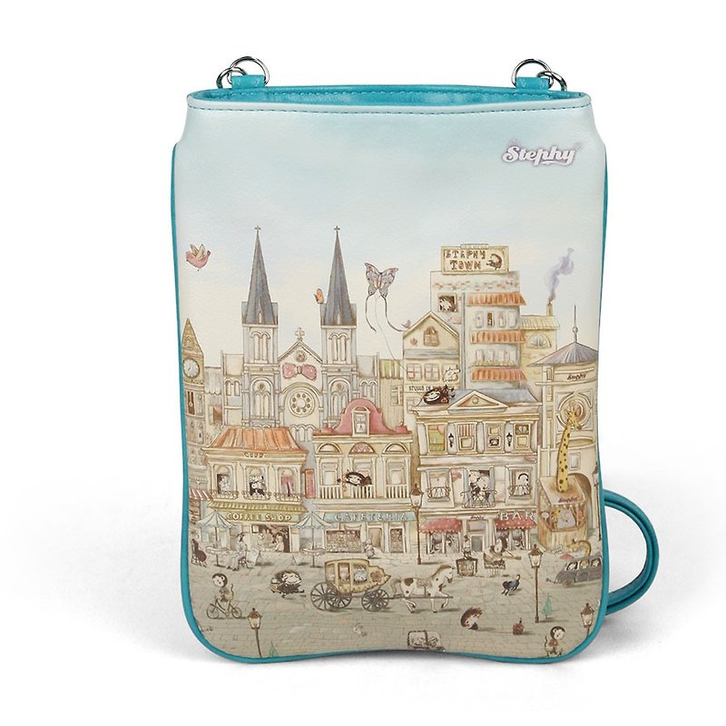stephy Hand-painted Design Little Traveler Tablet Bag iPad Bag / Shoulder Bag SB099-CD - กระเป๋าแล็ปท็อป - วัสดุอีโค 