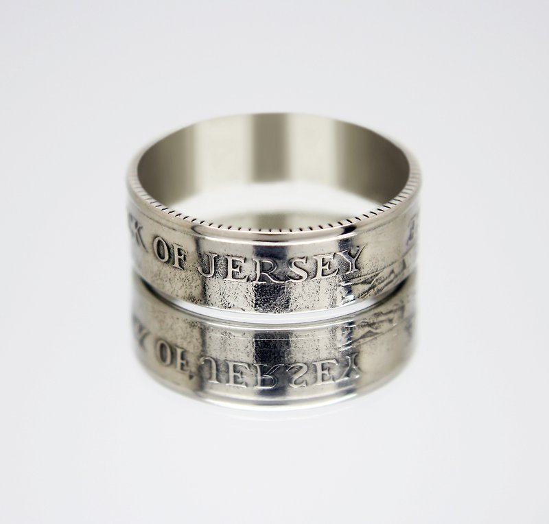 Coin Ring Jersey 10 pence 1992-1998, Jersey Ring For Man, Vintage Jersey Ring - แหวนทั่วไป - โลหะ 