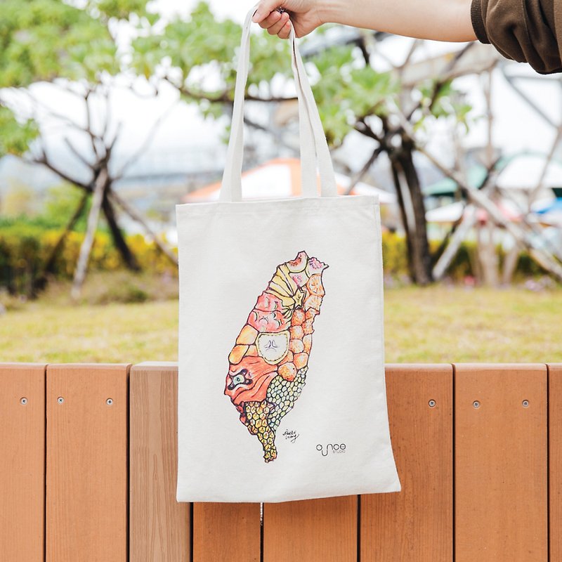 Canvas Tote Bag － Taiwan Fruit Map - Messenger Bags & Sling Bags - Paper 