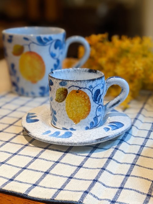 Limone Espresso Cup with Saucer – Arte D'Italia Imports Inc.