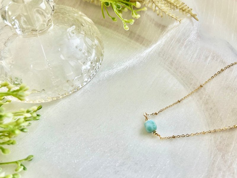 Lalima necklace Lalima natural stone jewelry natural stone necklace crystal jewelry handmade jewelry - Necklaces - Gemstone Blue