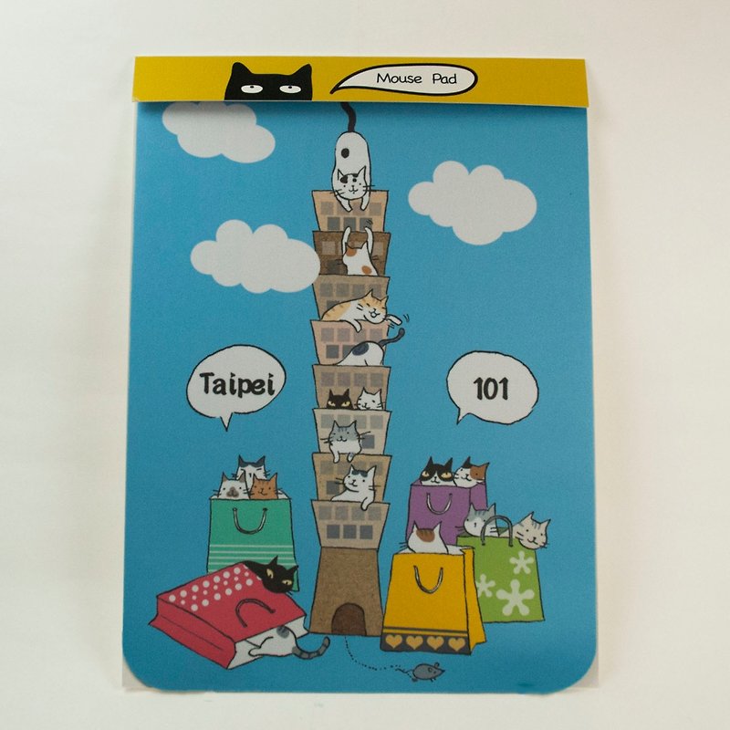 Three cat shop ~ Taipei 101 mouse pad - Mouse Pads - Polyester Multicolor