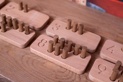 CLV Home Store Wooden Number Sticks-1, Children's Birthday Gift, Montessori Toy