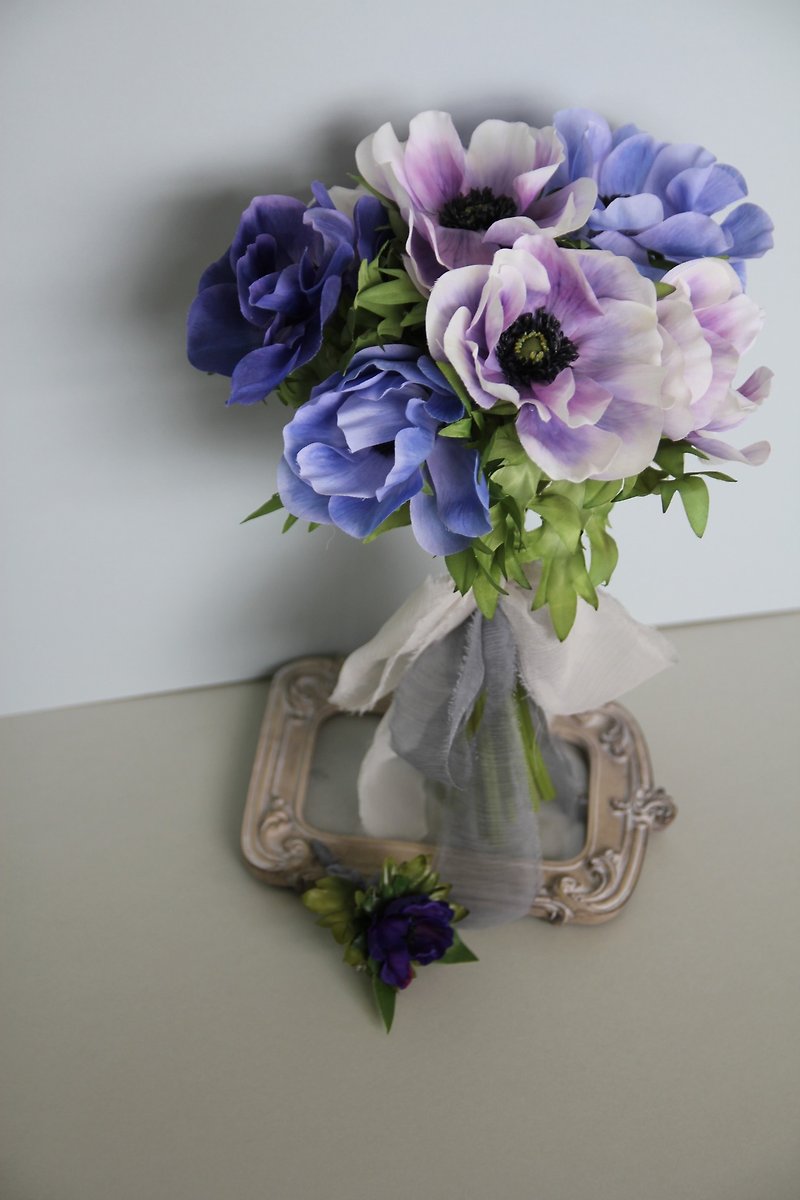 Bridal bouquet  ,Artificial Bouquet ,silk flower bouquet , Wedding ,Peony - Plants - Plants & Flowers White