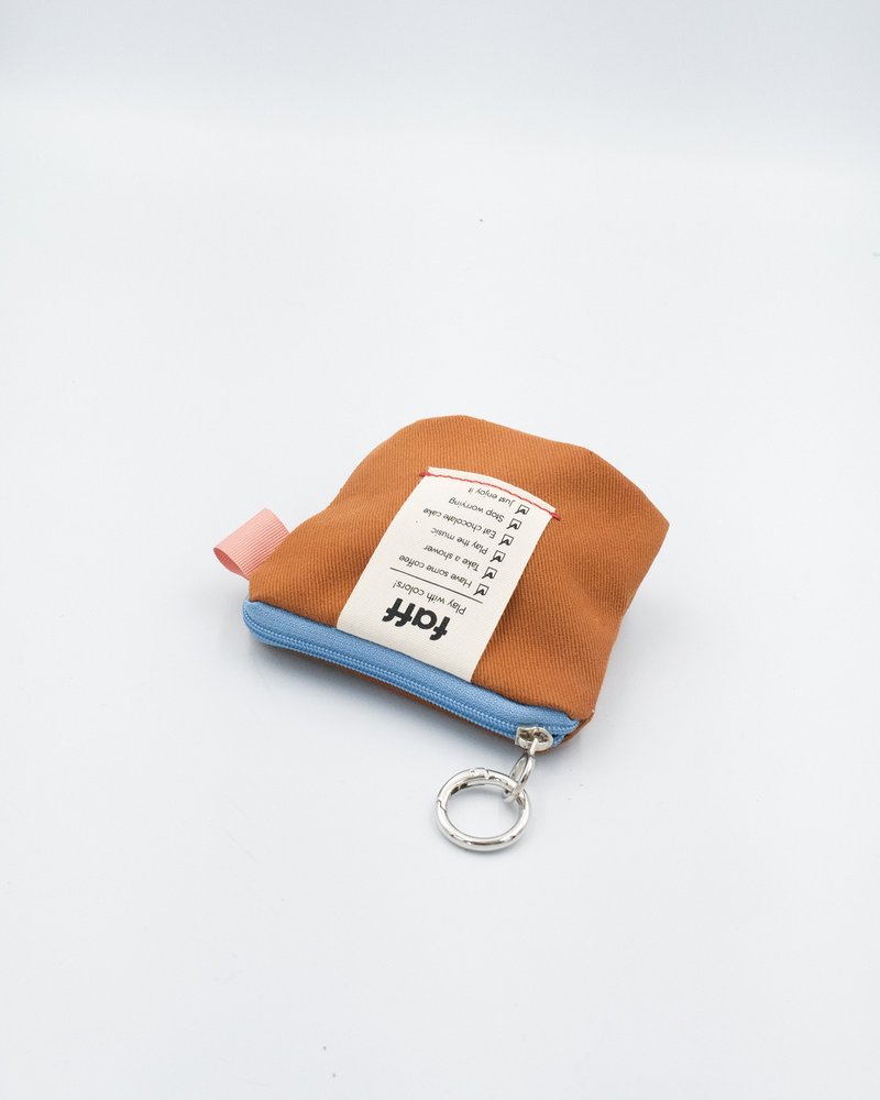 faff Pouch mini Caramel - กระเป๋าเครื่องสำอาง - ผ้าฝ้าย/ผ้าลินิน สีนำ้ตาล