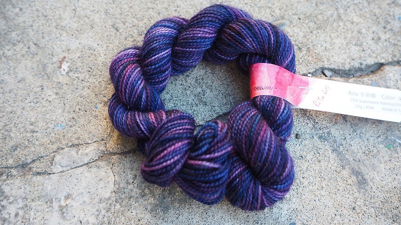 迷你手染線。紫羅蘭 - 編織/羊毛氈/布藝 - 羊毛 