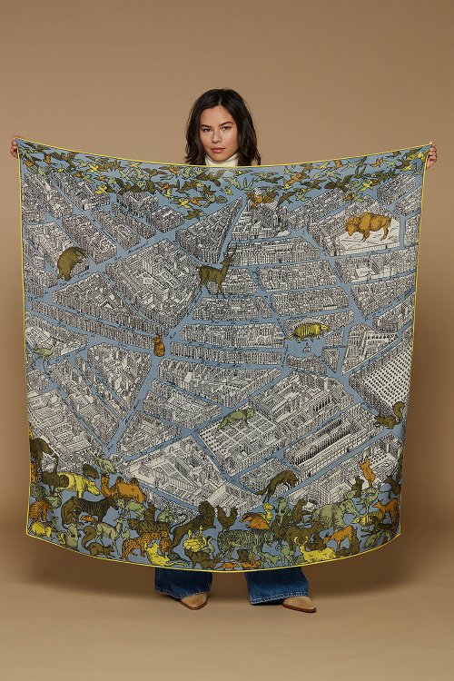 Explore a Universe of Unending Possibilities: Scarf / Etole 100 Turgot in Light  Blue Inoui Editions