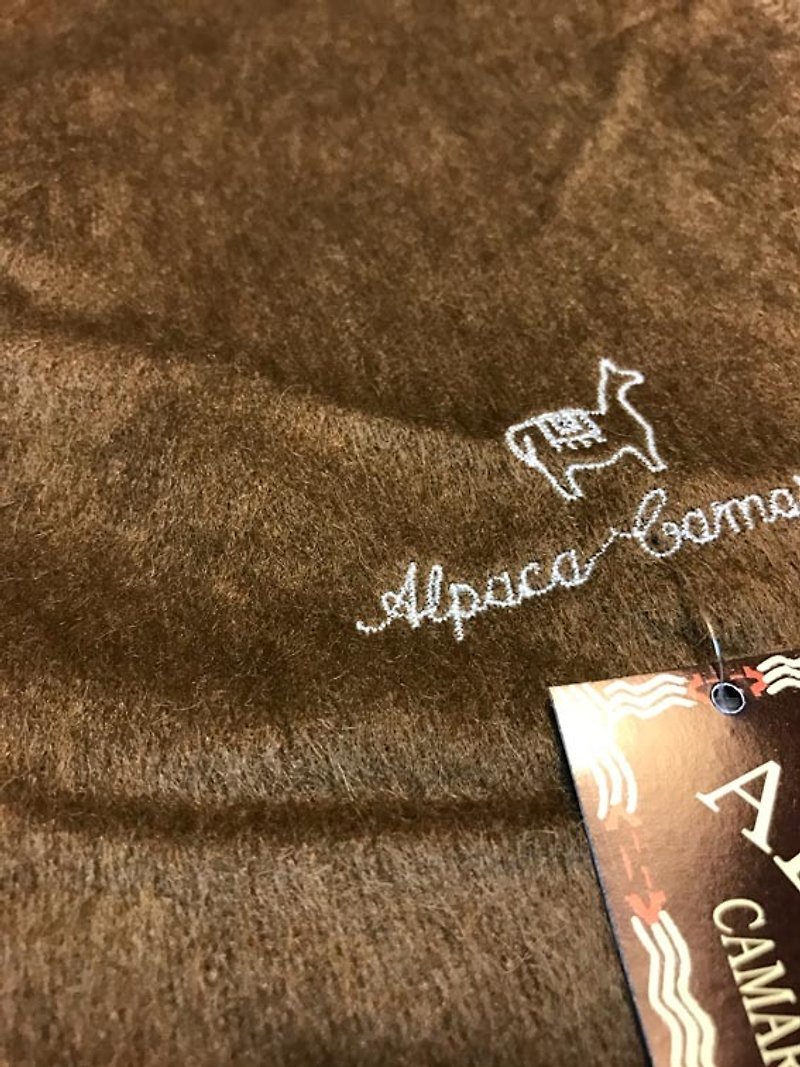 Alpaca scarves handmade bristle - light brown - Scarves - Paper Khaki