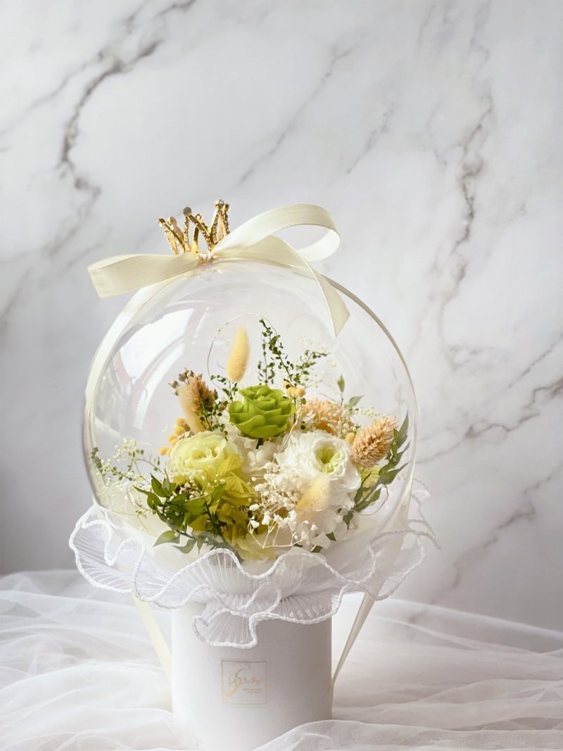 【Can be customized】BE MY QUEEN Bobo Ball Bouquet Immortal Dry Flower Bouquet Marriage Proposal Confession Birthday - Dried Flowers & Bouquets - Plants & Flowers 