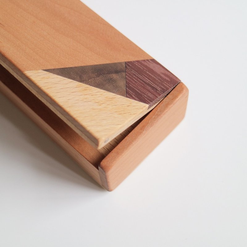 Special made wood pen case no.03 - cherry wood x beech - กล่องดินสอ/ถุงดินสอ - ไม้ สีนำ้ตาล