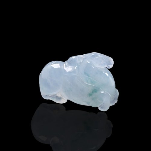 瓔珞珠寶盒 E.L.Jewelry Box 【馬到成功】冰種飄藍花翡翠唐馬 | 天然緬甸玉A貨翡翠 | 送禮
