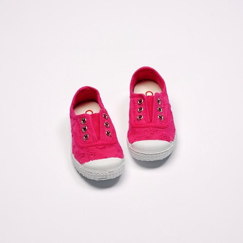 CIENTA 西班牙帆布鞋 西班牙國民帆布鞋 CIENTA 70998 88 桃紅色 提花布料 童鞋