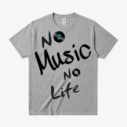 HeadphoneDog耳機狗設計 換季特賣 經典文字 NO MUSIC,NO LIFE 個性純棉T桖T-shirt