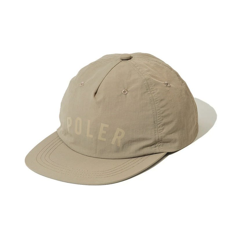日本限定POLER STATE NYLON CAP 風格尼龍帽 / 米 - 帽子 - 尼龍 卡其色