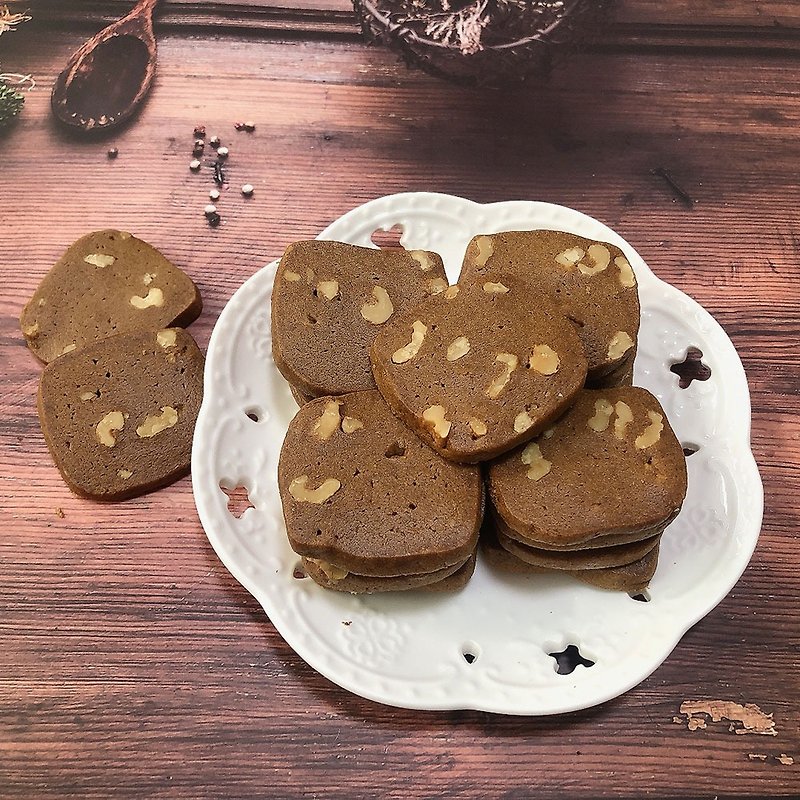 Bear House Handmade Workshop-Coffee Walnut Handmade Cookies Handmade Biscuits Cookies Snacks Souvenirs - Snacks - Paper Yellow