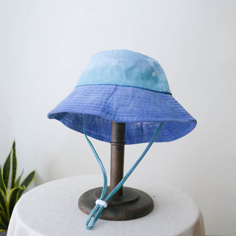 Breeze | Tie dye Bucket Hat - Hats & Caps - Cotton & Hemp Blue