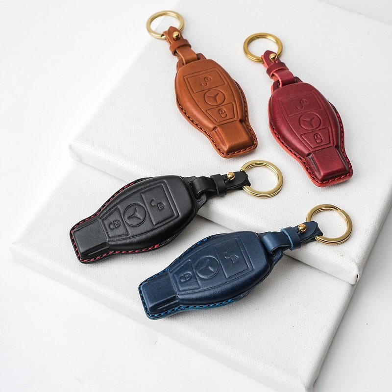 Benz C300 Cla Glc Gle Gcar A35 key leather case smart key leather case - Keychains - Genuine Leather 