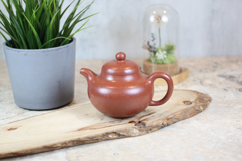 【送禮好物】柿圓 原礦降坡泥 宜興紫砂 尹勤國工製 220ml - 茶壺/茶杯/茶具 - 陶 