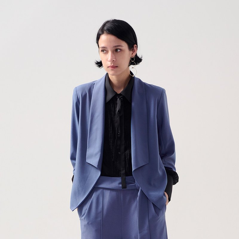 AVVJOY | 垂墜感簡約西裝外套 - 女西裝外套 - 其他材質 