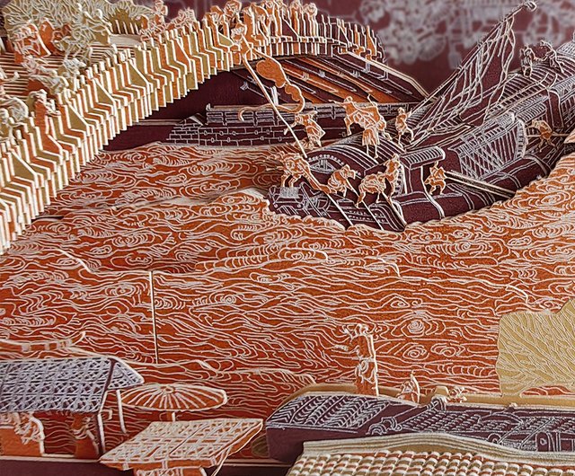 立体ペーパーアートカレンダー – 清明上河図 虹橋 / メモ帳 / 文具