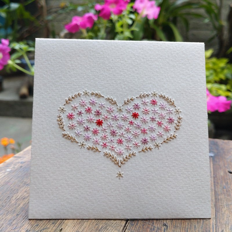 【Paper embroidery card】Feelings card - Cards & Postcards - Paper 
