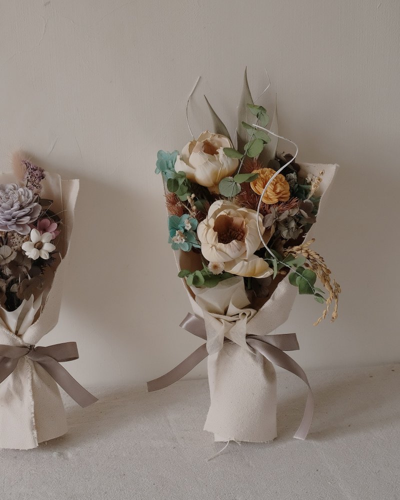 xuli.96 Everyday Bouquet-M English Teddy Bear Sola Flower Dry Flower - Dried Flowers & Bouquets - Plants & Flowers 