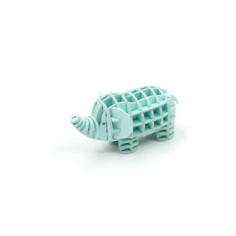 Jigzle® 3D three-dimensional jigsaw puzzle series | Paper Elephant Puzzle | super healing - งานไม้/ไม้ไผ่/ตัดกระดาษ - กระดาษ สีเขียว
